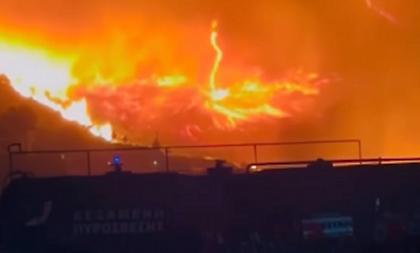 Πύρινος ανεμοστρόβιλος σχηματίστηκε στο γήπεδο του Διονύσου