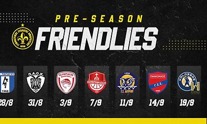 Φιλικά με Ολυμπιακό, ΠΑΟΚ το Μαρούσι