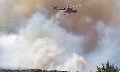 Φωτιά στην ανατολική Μάνη - Σηκώθηκαν εναέρια μέσα