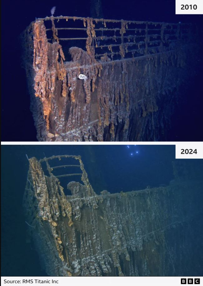 Διαλύεται στον βυθό το ναυάγιο του Τιτανικού – Νέες, συγκλονιστικές εικόνες
