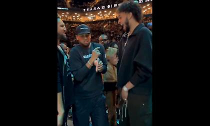 Η επική αντίδραση του Κάρι μόλις είδε τον Τόμπσον με νέο συμπαίκτη από τους Μάβερικς!