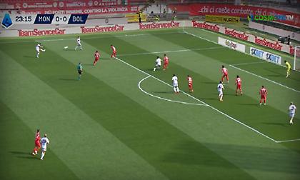 Συστημένη σέντρα του Λυκογιάννη για το 1-0 της Μπολόνια