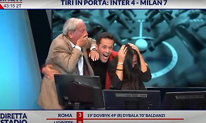 Ζήτω η τρέλα: Ο Κρουντέλι πανηγύρισε έξαλλα στον αέρα τη νίκη της Μίλαν επί της Ίντερ