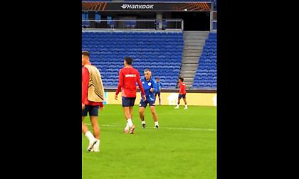 Ολυμπιακός: Τα «ερυθρόλευκα» πλάνα από το ταξίδι και την προπόνηση στη Λυών