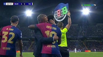 Η απόλυτη αποθέωση στον Άνσου Φάτι από τον Φλικ και τους οπαδούς της Μπαρτσελόνα