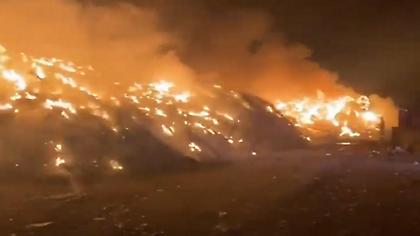 Θεσσαλονίκη: Μεγάλη φωτιά σε εταιρία ανακύκλωσης στη Σίνδο