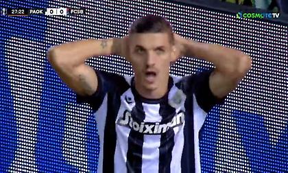 Ευκαιρία για τον ΠΑΟΚ, στο δοκάρι σουτ του Ντεσπόντοφ από πλάγια θέση