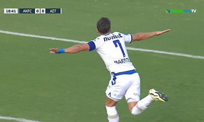 Ο Μπαρτόλο τιμωρεί την ολιγωρία στην άμυνα της Athens Kallithea για το 0-1 του Asteras AKTOR