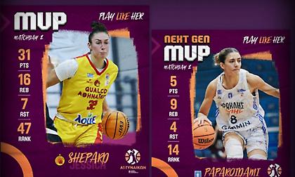 Πολυτιμότερη της δεύτερης αγωνιστικής της Α1 μπάσκετ γυναικών η Σέπαρντ