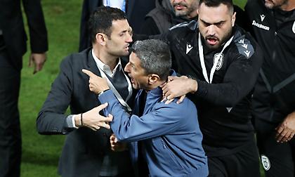 Βίντεο και φωτογραφίες από τον χαμό στην OPAP Arena με Λουτσέσκου μετά τη λήξη του ντέρμπι