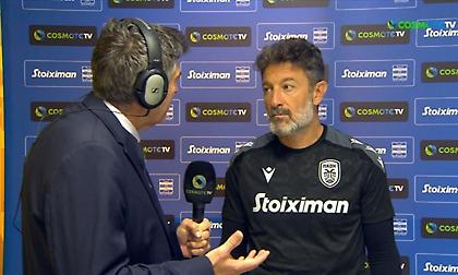Δεν έκανε δηλώσεις μετά το τέλος του ματς ο Λουτσέσκου - Ο Κωνσταντινίδης μίλησε στο flash interview!