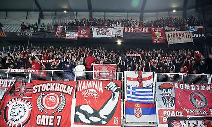 Έβαψαν κόκκινο το Μάλμε οι οπαδοί του Ολυμπιακού!