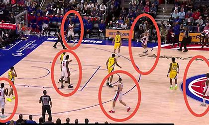 Πάνω στην «τρέλα» τους να νικήσουν τους Πέισερς οι Πίστονς παρατάχθηκαν με... 6 παίκτες στο παρκέ!