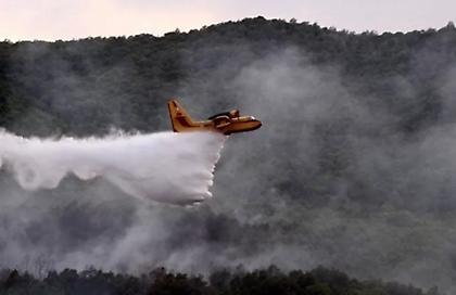 Ελεγχόμενη η φωτιά στο Παγγαίο - Επιχειρούν και σήμερα εναέρια μέσα