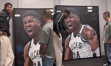 Ο viral tattoo artist, Χάρης Μπόικος, τρέλανε τον Γιάννη Αντετοκούνμπο δωρίζοντάς του το απίθανο πορτρέτο του!