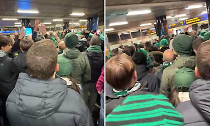 «Πρασίνισαν» το μετρό της Στοκχόλμης οι οπαδοί του Παναθηναϊκού!