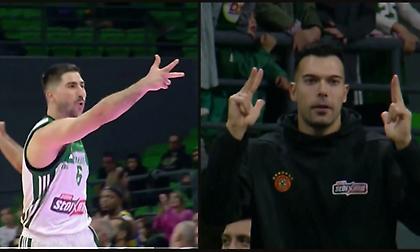 Ο Μωραΐτης αφιέρωσε τρίποντο στον Σλούκα και αυτός έβγαλε τα… πιστόλια!