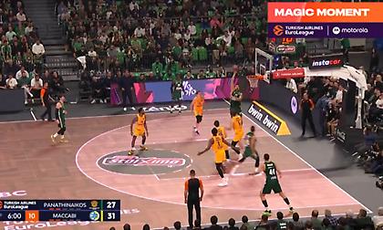 Μαγική alley oop πάσα του Σλούκα για το βροντερό κάρφωμα του Γιουρτσεβέν!