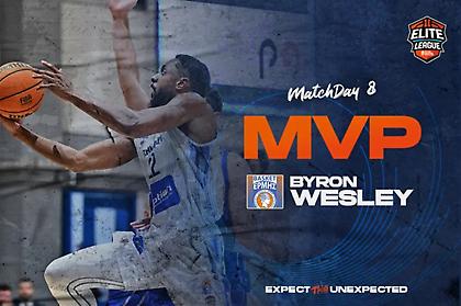 Elite League: MVP της όγδοης αγωνιστικής ο Γουέσλεϊ