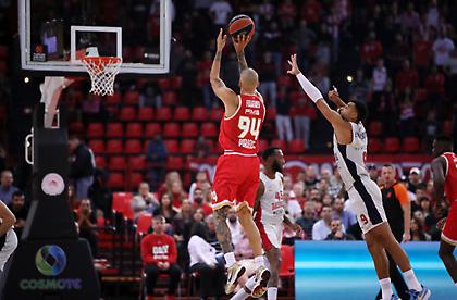 Τα highlights από την επιβλητική νίκη του Ολυμπιακού ενάντια στην Μπασκόνια