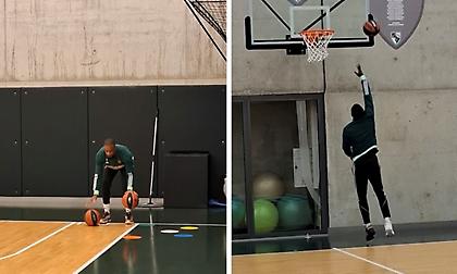 Τα πλάνα του sport-fm.gr από την προπόνηση του Παναθηναϊκού στο χιονισμένο Κάουνας