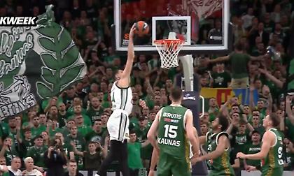 Η... απάντηση του Παναθηναϊκού στον Λόνι Γουόκερ με το ανάποδο κάρφωμα του Μήτογλου!