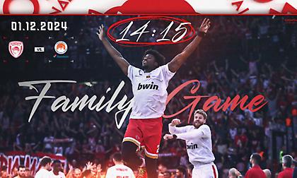 Ο Ολυμπιακός καλεί τις οικογένειες στο ΣΕΦ για το ματς με το Περιστέρι