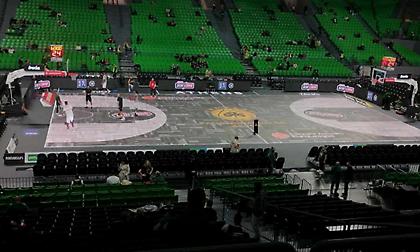 Άλλαξε χρώμα το glass floor του ΟΑΚΑ ώστε να ταιριάζει με την 3η εμφάνιση του Παναθηναϊκού