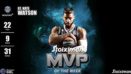 Stoiximan GBL: MVP της αγωνιστικής ο Γουότσον