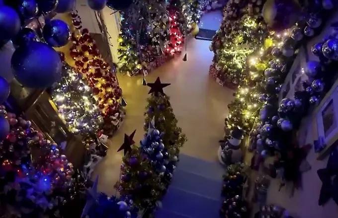 Ρεκόρ με τα χριστουγεννιάτικα δέντρα της «σπάει» ξανά οικογένεια στη Γερμανία - Έχει... 605 μέσα στο σπίτι!