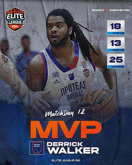 Elite League: Μπλάκμον και Γουόκερ οι MVP της 12ης αγωνιστικής
