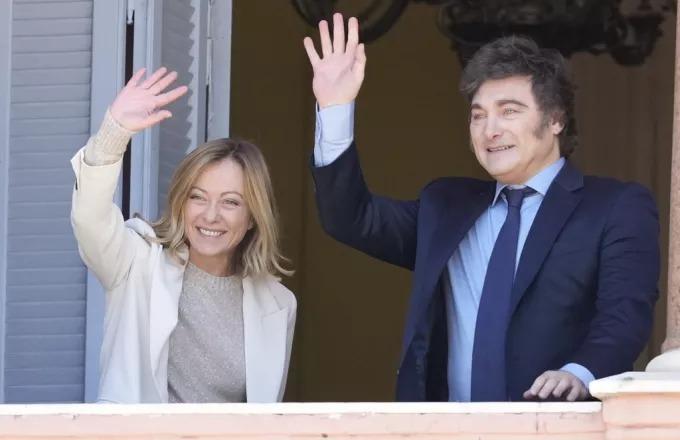 Σάλος στην Ιταλία: Η Μελόνι έδωσε ιταλική υπηκοότητα στον πρόεδρο της Αργεντινής Μιλέι