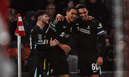 EFL Cup: Στα ημιτελικά Λίβερπουλ, Άρσεναλ και Νιούκαστλ