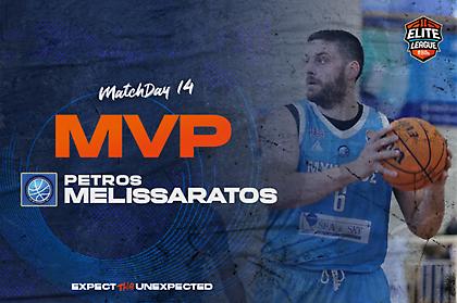 Elite League: MVP της 14ης αγωνιστικής ο Μελισσαράτος