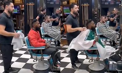 Φοβερή φάρσα από κομμωτή στον Ροντινέι με ποδιά-φανέλα του Παναθηναϊκού!