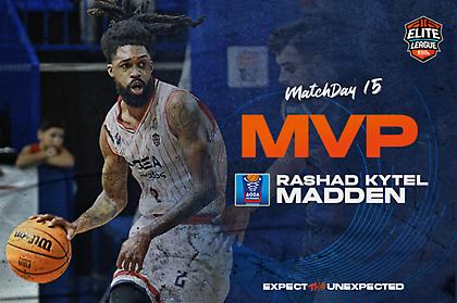 Elite League: MVP της 15ης αγωνιστικής ο Μάντεν