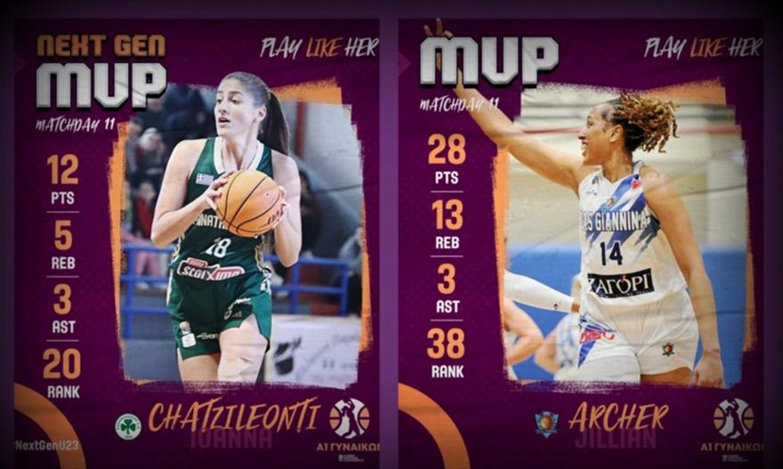 Κορυφαίες της 11ης αγωνιστικής της Α1 μπάσκετ γυναικών Αρτσερ, Χατζηλεοντή