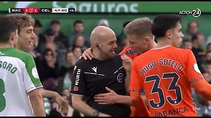 Αυτό πόνεσε: Headshot στον διαιτητή του Ρασίνγκ Σανταντέρ-Θέλτα Βίγκο!