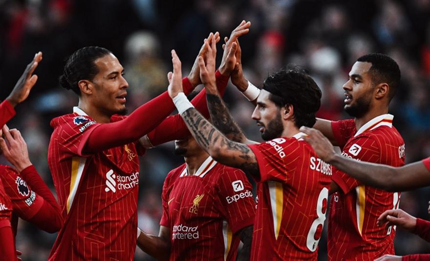 Premier League: Λίβερπουλ-Ίπσουιτς 4-1, Μπόρνμουθ-Νότιγχαμ 5-0