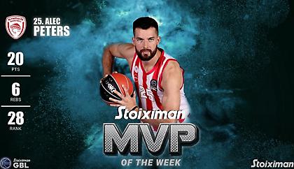 Stoiximan GBL: ΜVP της 16ης αγωνιστικής ο Πίτερς