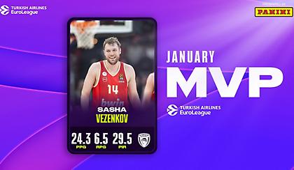 MVP Ιανουαρίου στην Ευρωλίγκα ο Βεζένκοφ
