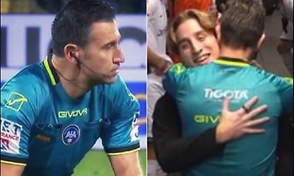 Ο ρέφερι που έζησε τον τρόμο με τον Μπόβε, τον υποδέχθηκε με την πιο στοργική αγκαλιά