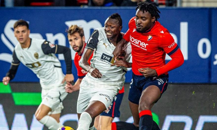 Οσασούνα-Βαλένθια 3-3: Πολύτιμος βαθμός για τις νυχτερίδες