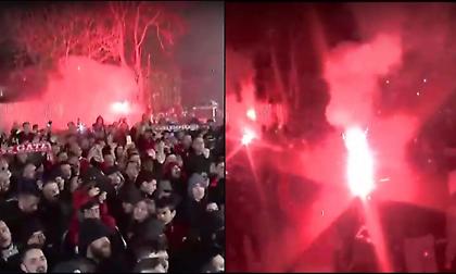 Χαμός στου Ρέντη: Αποθέωση για παίκτες και Μεντιλίμπαρ από οπαδούς του Ολυμπιακού!