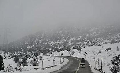 Χιόνια στα ορεινά της Θεσσαλονίκης