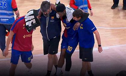 Σοκ στην Μπαρτσελόνα με Μέτου: Έπεσε στο παρκέ σφαδάζοντας και αποχώρησε υποβασταζόμενος!