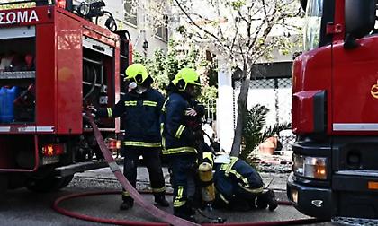 Φωτιά σε εργοτάξιο της ΕΥΔΑΠ στο Χολαργό - Ζημιές σε έξι οχήματα