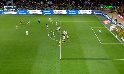 Ο Μουκουντί σκόραρε για την ΑΕΚ, το γκολ ακυρώθηκε με την πρώτη χρήση του ημι-αυτόματου οφσάιντ!