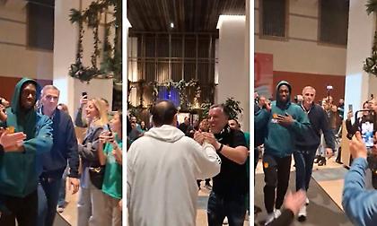 Αποθέωση για την αποστολή του Παναθηναϊκού στο ξενοδοχείο από τους οπαδούς του «τριφυλλιού»