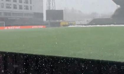 Ανοιξιάτικες χιονοπτώσεις στο Μπόντο μία μέρα πριν το ματς με τη Λάτσιο